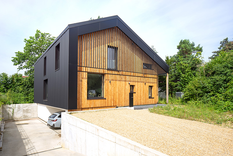 Fassade Massivholzhaus
