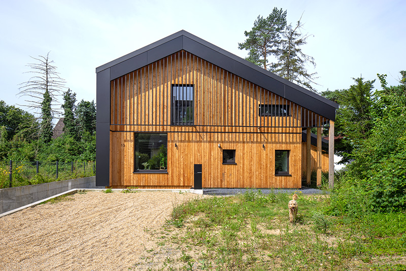 Fassade Massivholzhaus