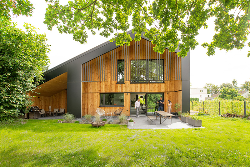 Fassade Massivholzhaus