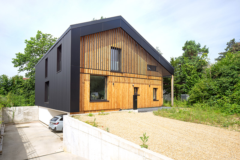 Fassade Massivholzhaus