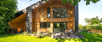 Fassade Massivholzhaus