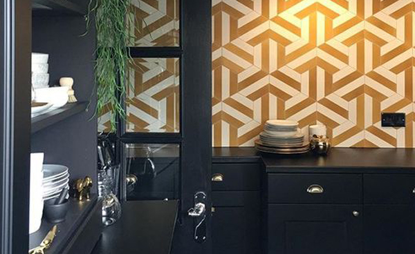 BUSHBOARD Omega Noir in a Dark and Moody Kitchen