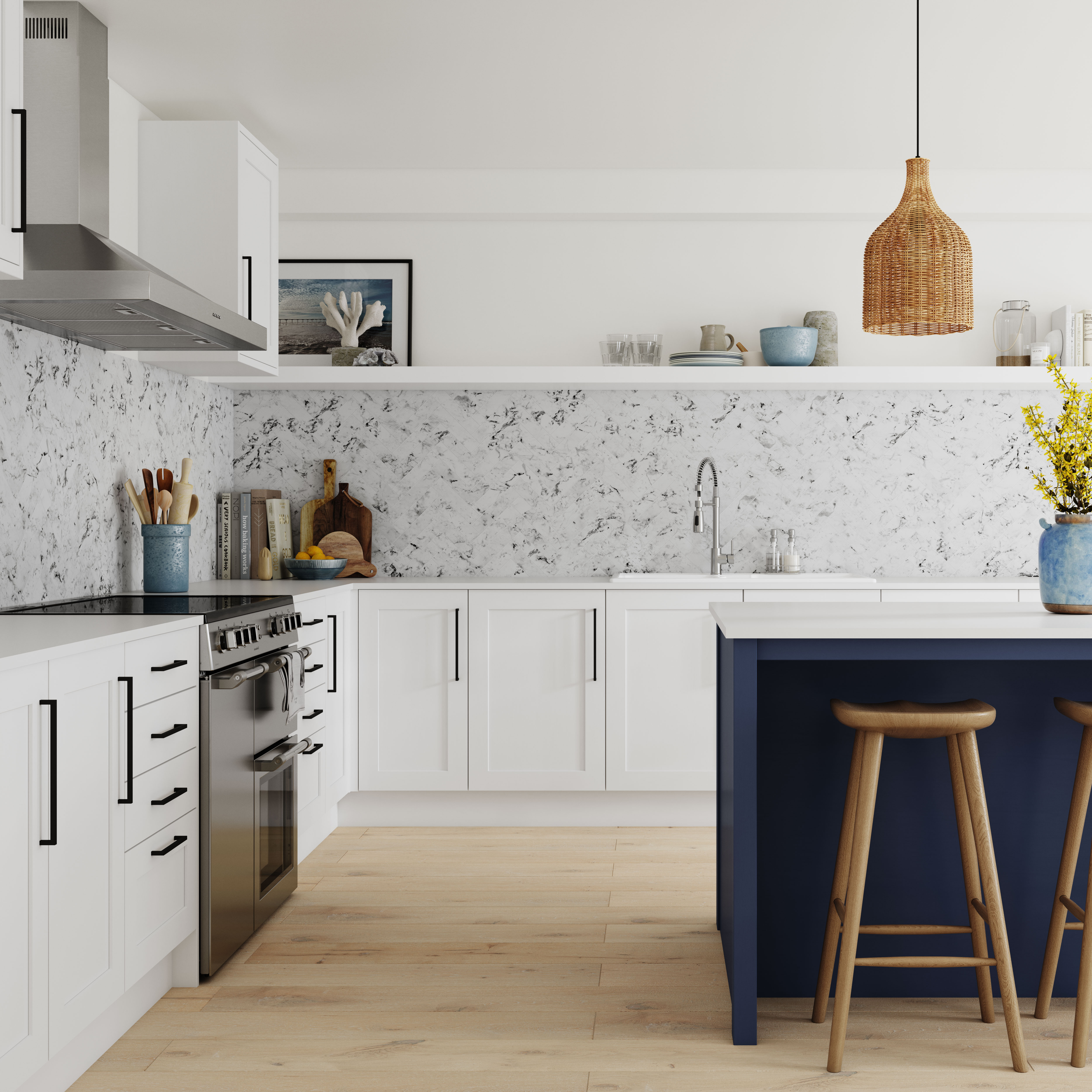 Wilsonart Alloy: Carrara Marble Herringbone Gallery