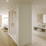 Embracing Comfort — Transparent Hotel Shower Design