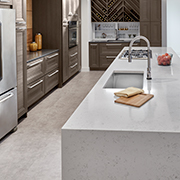 Contemporary Loft Kitchen with Quartz Countertop
