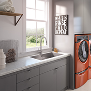 Modern Laundry with Laminate Countertop