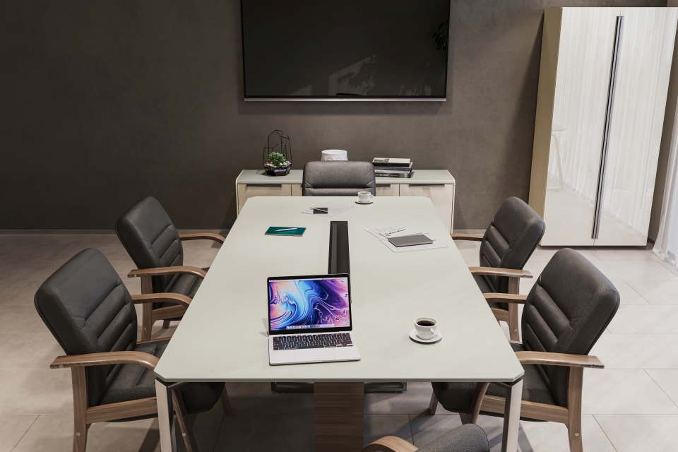 Neutral Tones Meeting Space